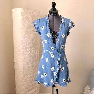 Reformation Sicily Mini Wrap Dress